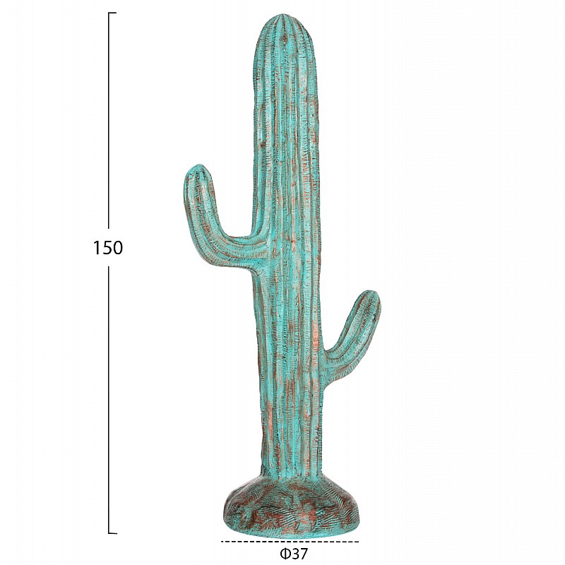 ΔΙΑΚΟΣΜΗΤΙΚΟΣ ΚΑΚΤΟΣ ΔΑΠΕΔΟΥ CACTUS HM4386.03L ΓΥΨΟΣ ΣΕ ΤΙΡΚΟΥΑΖ 63x37x150Υεκ.