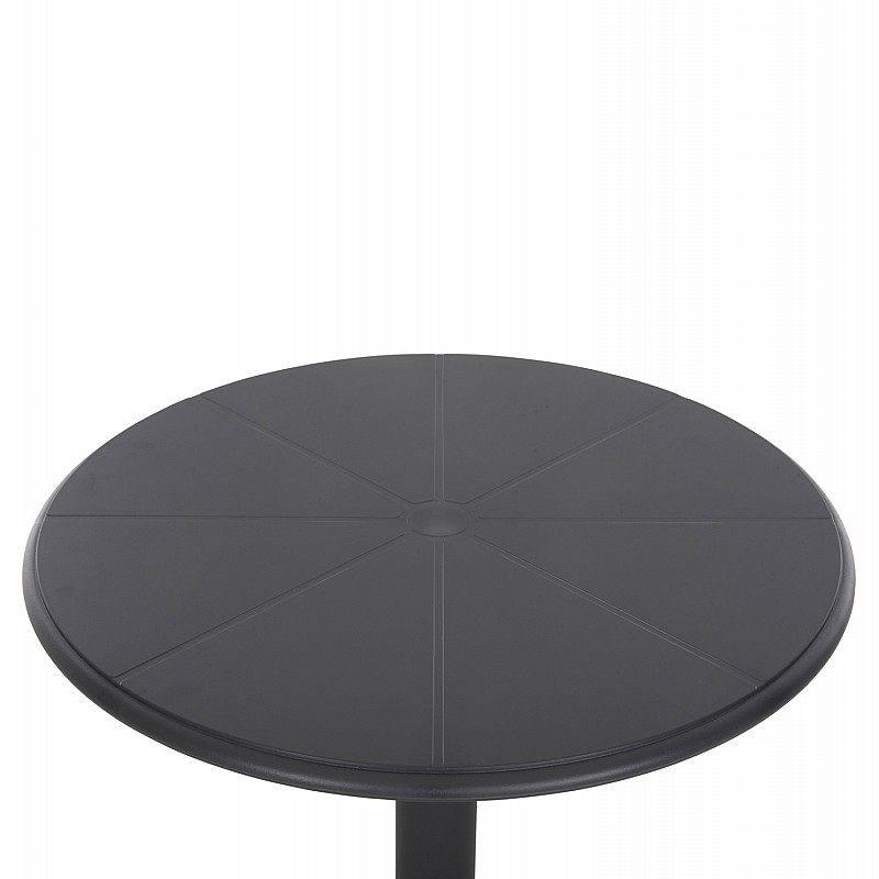 ΤΡΑΠΕΖΙ ΠΟΛΥΠΡΟΠΥΛΕΝΙΟΥ ΣΤΡΟΓΓΥΛΟ TERRIN HM6124.20 ΓΚΡΙ Φ61x77Υεκ.