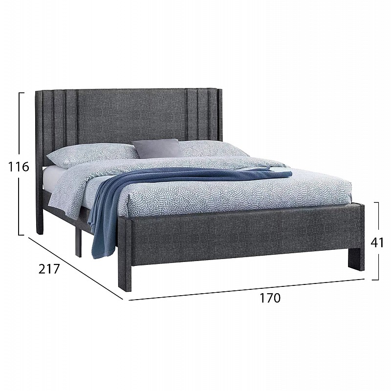 ΚΡΕΒΑΤΙ ΔΙΠΛΟ CREDENCE HM685.01 ΓΚΡΙ ΥΦΑΣΜΑ ΓΙΑ ΣΤΡΩΜΑ 160Χ200εκ. ΚΡΕΒΑΤΙ ΔΙΠΛΟ CREDENCE HM685.01 ΓΚΡΙ ΥΦΑΣΜΑ ΓΙΑ ΣΤΡΩΜΑ 160Χ200εκ.