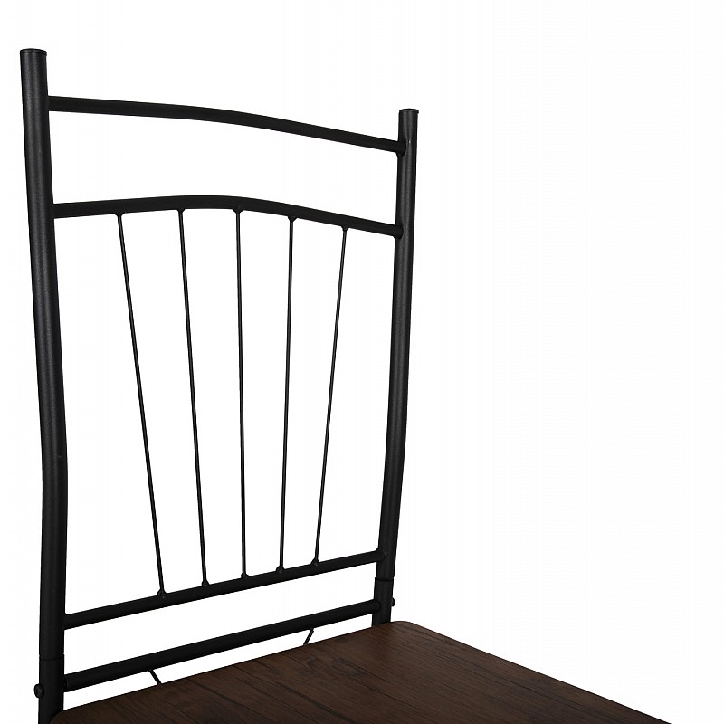 ΣΕΤ ΤΡΑΠΕΖΑΡΙΑΣ 5ΤΜΧ PEARY HM9416.11 ΜΕΤΑΛΛΟ ΜΑΥΡΟ-MDF ΚΑΡΥΔΙ 110x60x74Yεκ.