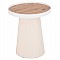 ΤΡΑΠΕΖΑΚΙ ΒΟΗΘΗΤΙΚΟ DENTON HM18023.02 MDF TOP ΦΥΣΙΚΟ ΞΥΛΟΥ-ΒΑΣΗ ΛΕΥΚΗ Φ45x51,5Υεκ.