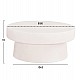 ΤΡΑΠΕΖΙ ΣΑΛΟΝΙΟΥ ΣΤΡΟΓΓΥΛΟ ΣΕΙΡΑ SANTORINI HM18050 MDF ΣΕ ΥΠΟΛΕΥΚΟ ΧΡΩΜΑ Φ80x35Υεκ.