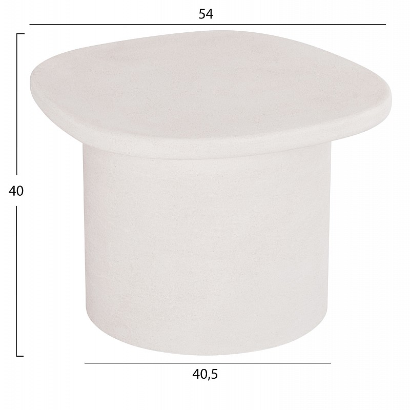 ΤΡΑΠΕΖΙ ΣΑΛΟΝΙΟΥ ΟΒΑΛ ΣΕΙΡΑ SANTORINI HM18054 MDF ΣΕ ΥΠΟΛΕΥΚΟ ΧΡΩΜΑ 54x54,5x40Υεκ