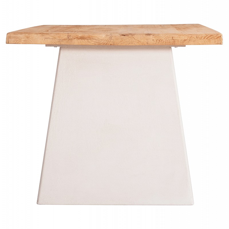 ΤΡΑΠΕΖΙ ΣΕΙΡΑ SANTORINI HM18042 ΤΟΠ ΞΥΛΟ ΕΛΑΤΟΥ-ΠΟΔΙΑ MDF ΥΠΟΛΕΥΚΑ 179x90x75Υεκ.