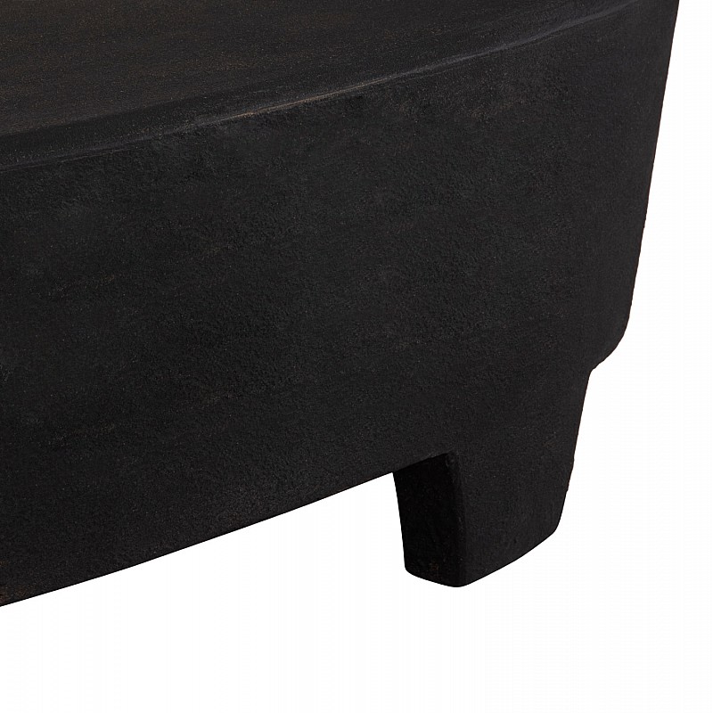 ΤΡΑΠΕΖΙ ΣΑΛΟΝΙΟΥ ΟΒΑΛ ΣΕΙΡΑ SANTORINI HM18066 MDF ΣΕ ΜΑΥΡΟ ΧΡΩΜΑ 100x60x33Υεκ.