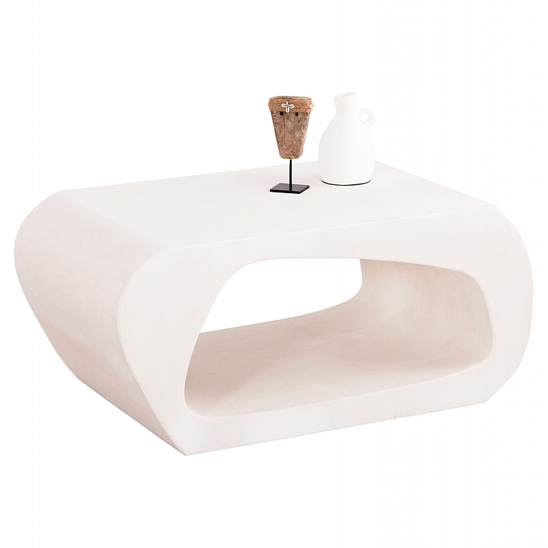ΤΡΑΠΕΖΙ ΣΑΛΟΝΙΟΥ ΣΕΙΡΑ SANTORINI HM18071 MDF ΣΕ ΥΠΟΛΕΥΚΟ ΧΡΩΜΑ 100x60x45Υεκ.