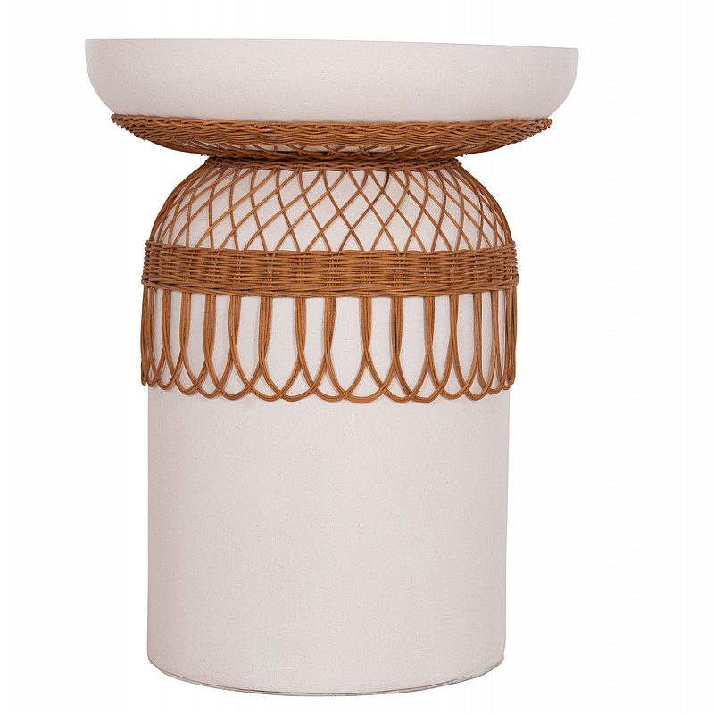 ΤΡΑΠΕΖΙ ΤΡΑΠΕΖΑΡΙΑΣ PRILEP HM18159.02 FIBER CEMENT ΛΕΥΚΟ & RATTAN--Φ60x76,5Υεκ ΤΡΑΠΕΖΙ ΤΡΑΠΕΖΑΡΙΑΣ PRILEP HM18159.02 FIBER CEMENT ΛΕΥΚΟ & RATTAN--Φ60x76,5Υεκ