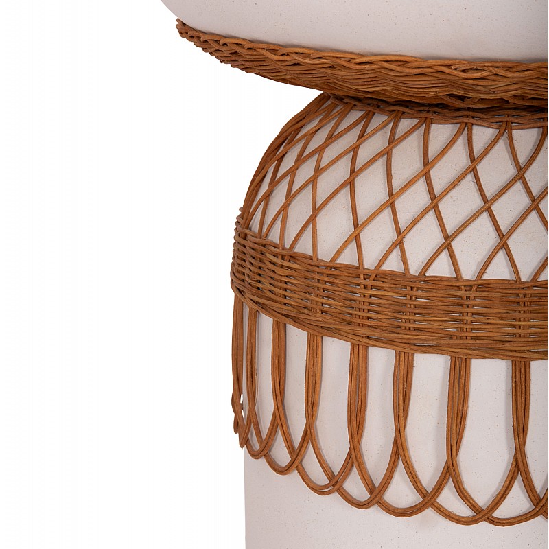 ΤΡΑΠΕΖΙ ΤΡΑΠΕΖΑΡΙΑΣ PRILEP HM18159.02 FIBER CEMENT ΛΕΥΚΟ & RATTAN--Φ60x76,5Υεκ ΤΡΑΠΕΖΙ ΤΡΑΠΕΖΑΡΙΑΣ PRILEP HM18159.02 FIBER CEMENT ΛΕΥΚΟ & RATTAN--Φ60x76,5Υεκ