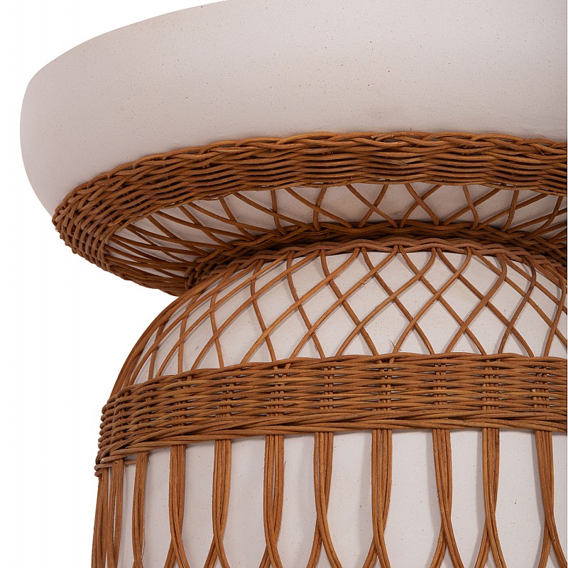 ΤΡΑΠΕΖΙ ΤΡΑΠΕΖΑΡΙΑΣ PRILEP HM18159.02 FIBER CEMENT ΛΕΥΚΟ & RATTAN--Φ60x76,5Υεκ ΤΡΑΠΕΖΙ ΤΡΑΠΕΖΑΡΙΑΣ PRILEP HM18159.02 FIBER CEMENT ΛΕΥΚΟ & RATTAN--Φ60x76,5Υεκ