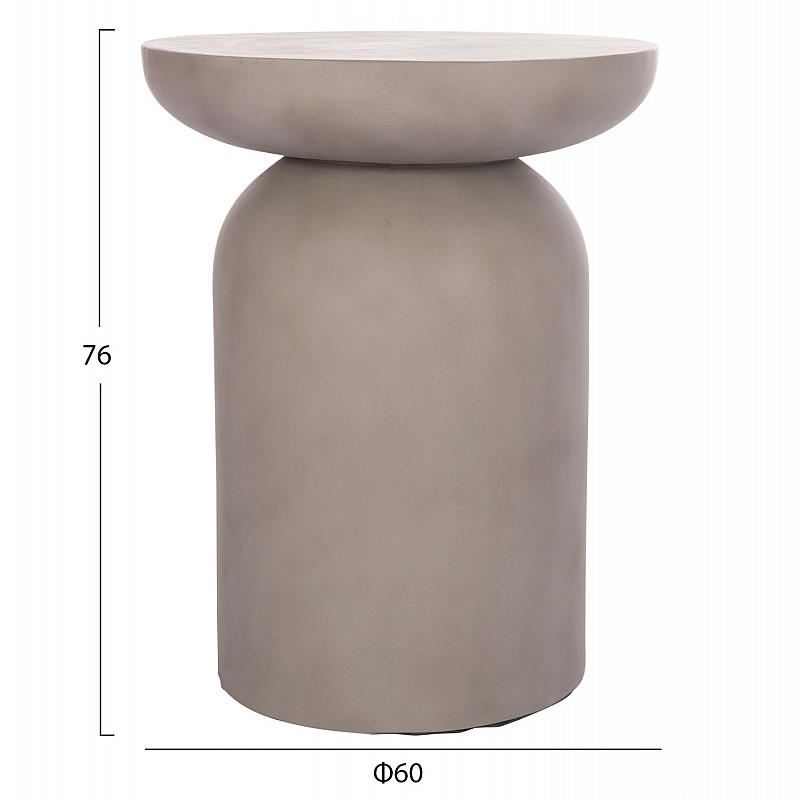 ΒΟΗΘΗΤΙΚΟ ΤΡΑΠΕΖΙ ANNA HM18160.03 FIBER CEMENT ΣΕ ΓΚΡΙ--Φ60x76Υεκ.
