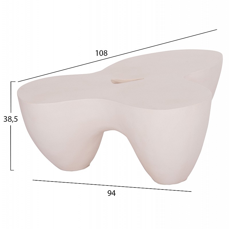 ΤΡΑΠΕΖΙ ΣΑΛΟΝΙΟΥ SALLEN HM18161.02 FIBER CEMENT ΣΕ ΛΕΥΚΟ--108x94x38,5Υεκ.