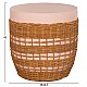 ΒΟΗΘΗΤΙΚΟ ΤΡΑΠΕΖΙ VILHENA HM18166 FIBER CEMENT ΡΟΖ-RATTAN ΦΥΣΙΚΟ Φ44.5x45Υεκ.