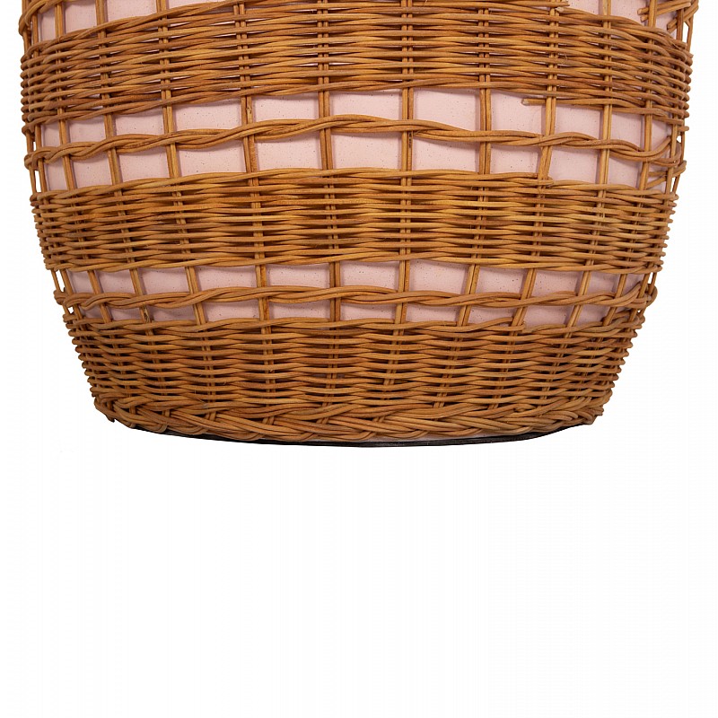 ΒΟΗΘΗΤΙΚΟ ΤΡΑΠΕΖΙ VILHENA HM18166 FIBER CEMENT ΡΟΖ-RATTAN ΦΥΣΙΚΟ Φ44.5x45Υεκ.