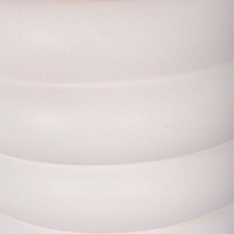 ΣΚΑΜΠΟ PUFFAT HM18172.02 FIBER CEMENT ΛΕΥΚΟ- ΞΥΛΟ TEAK TOP Φ45x46Υεκ.