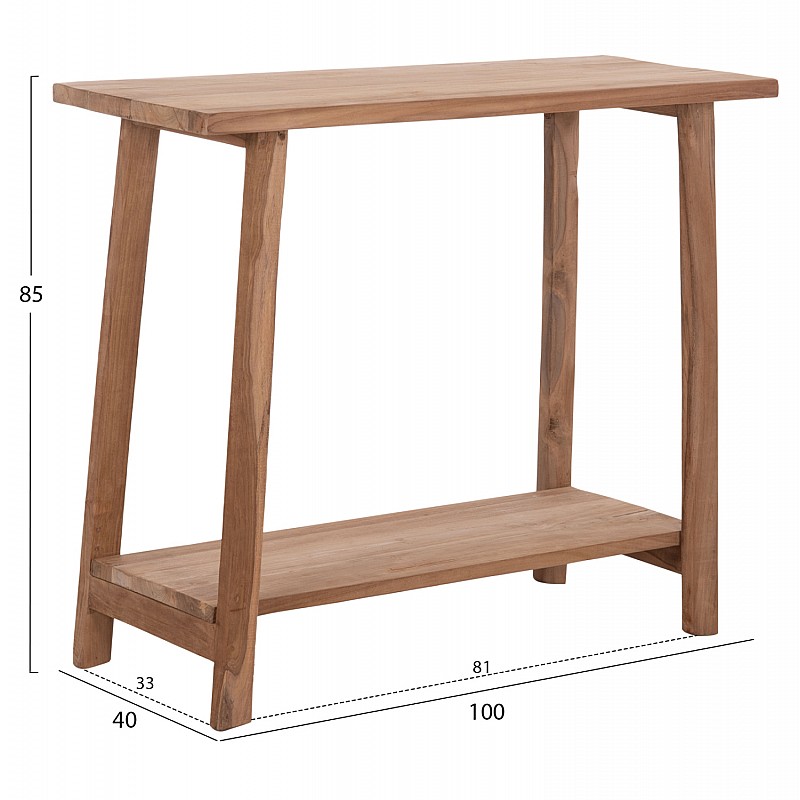 ΚΟΝΣΟΛΑ TALIBER HM18257 ΞΥΛΟ TEAK ΣΕ ΦΥΣΙΚΟ ΧΡΩΜΑ 100x40x85Υεκ.