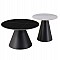ΤΡΑΠΕΖΙΑ ΣΑΛΟΝΙΟΥ RIDGE HM18266.10 ΚΕΡΑΜΙΚΑ TOP ΜΕ ΟΨΗ ΜΑΥΡΟΥ-ΛΕΥΚΟΥ ΜΑΡΜΑΡΟΥ Φ50εκ & Φ70εκ