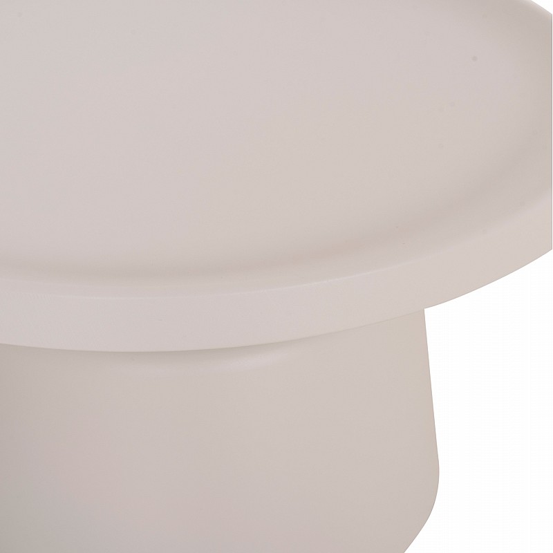 ΣΕΤ 2 ΤΡΑΠΕΖΙΑ ΣΑΛΟΝΙΟΥ RINKON2 HM18304.01 ΜΕΤΑΛΛΟ ΣΕ ΛΕΥΚΟ Φ49εκ & Φ69εκ