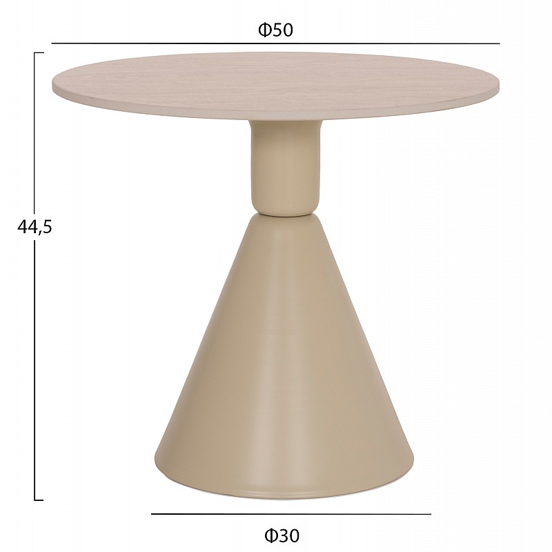 ΣΕΤ 2 ΤΡΑΠΕΖΙΑ ΣΑΛΟΝΙΟΥ JEN HM18305.04 ΜΕΤΑΛΛΟ ΣΑΜΠΑΝΙ-ΚΕΡΑΜΙΚΟ ΣΕ TRAVERTINE Φ50εκ & Φ70εκ