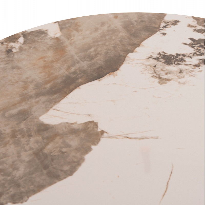 ΣΕΤ 2 ΤΡΑΠΕΖΙΑ ΣΑΛΟΝΙΟΥ JEN HM18305.02 ΜΕΤΑΛΛΟ ΜΑΥΡΟ-SINTERED STONE PANDORA Φ50εκ & Φ70εκ