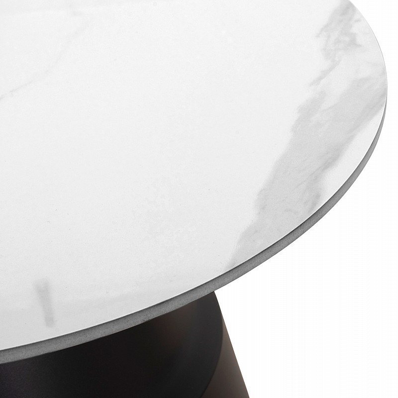 ΣΕΤ 2 ΤΡΑΠΕΖΙΑ ΣΑΛΟΝΙΟΥ LIDOX HM18306.02 SINTERED STONE TOP- SNOW WHITE ΧΡΩΜΑ Φ50 & Φ70