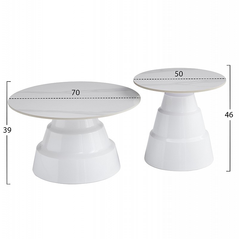 ΣΕΤ 2 ΤΡΑΠΕΖΙΑ ΣΑΛΟΝΙΟΥ LIDOX HM18306.01 SINTERED STONE TOPS KAI ΒΑΣΕΙΣ--ΛΕΥΚΑ Φ50 & Φ70 ΣΕΤ 2 ΤΡΑΠΕΖΙΑ ΣΑΛΟΝΙΟΥ LIDOX HM18306.01 SINTERED STONE TOPS KAI ΒΑΣΕΙΣ--ΛΕΥΚΑ Φ50 & Φ70