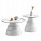 ΣΕΤ 2 ΤΡΑΠΕΖΙΑ ΣΑΛΟΝΙΟΥ LIDOX HM18306.01 SINTERED STONE TOPS KAI ΒΑΣΕΙΣ--ΛΕΥΚΑ Φ50 & Φ70