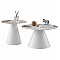 ΣΕΤ 2 ΤΡΑΠΕΖΙΑ ΣΑΛΟΝΙΟΥ RIDGE(X) HM18307.01 SINTERED STONE TOPS--ΒΑΣΕΙΣ ΛΕΥΚΕΣ Φ50 & Φ70