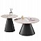 ΣΕΤ 2 ΤΡΑΠΕΖΙΑ ΣΑΛΟΝΙΟΥ RIDGE(X) HM18307.02 SINTERED STONE TOPS--ΒΑΣΕΙΣ ΜΑΥΡΕΣ Φ50 & Φ70