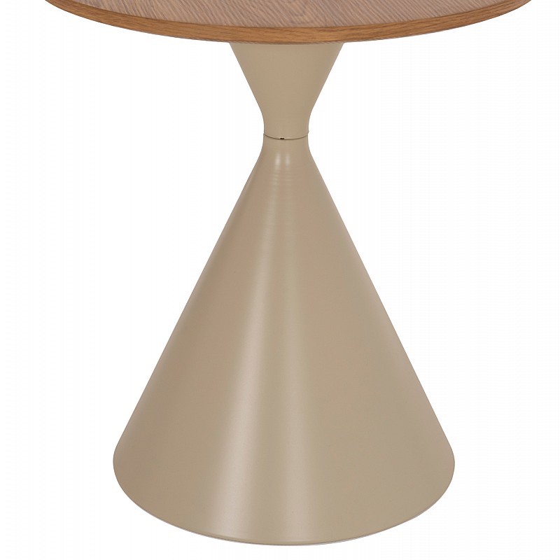 ΣΕΤ 2 ΤΡΑΠΕΖΙΑ ΣΑΛΟΝΙΟΥ JENNEL(X) HM18308.04 ΜΕΤΑΛΛΟ ΣΑΜΠΑΝΙ--MDF ΣΕ ΦΥΣΙΚΟ Φ50εκ & Φ70εκ