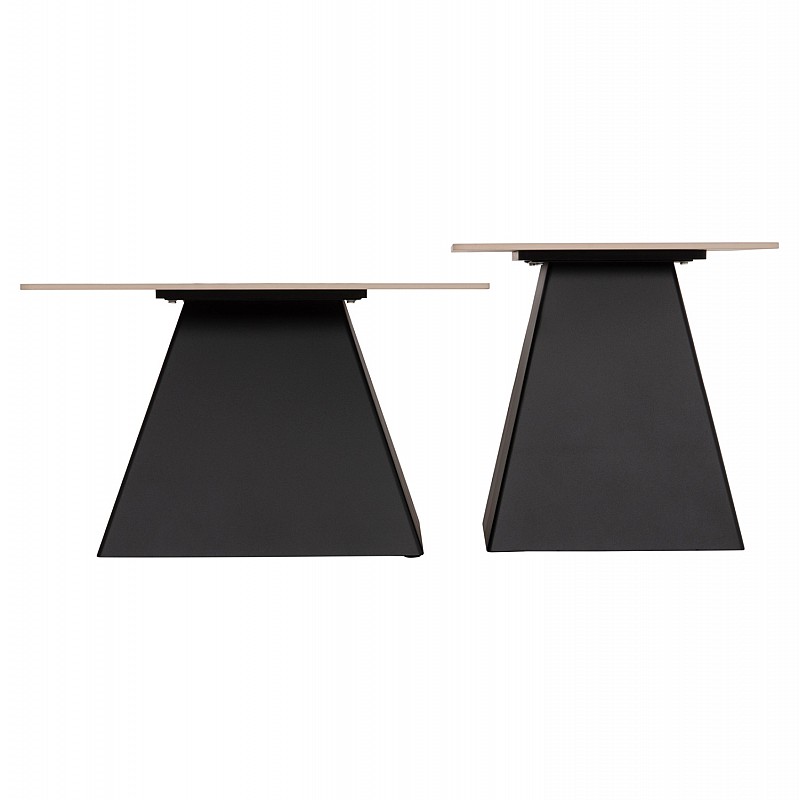 ΣΕΤ 2 ΤΡΑΠΕΖΙΑ ΣΑΛΟΝΙΟΥ QUBER(X) HM18311.02 SINTERED STONE ΤΕΤΡΑΓΩΝΟ--ΒΑΣΕΙΣ ΜΑΥΡΕΣ