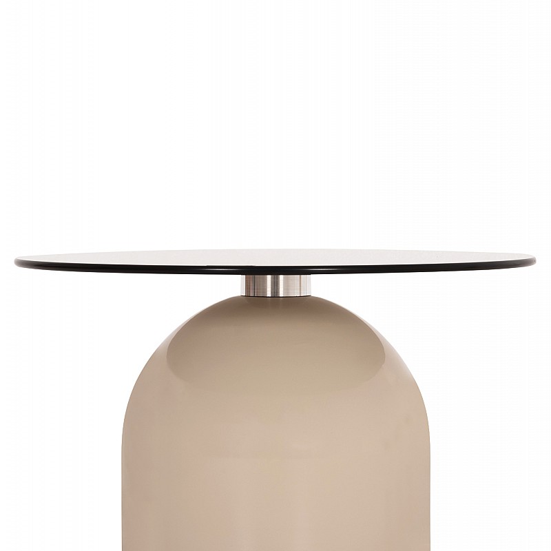 ΣΕΤ 2 ΤΡΑΠΕΖΙΑ ΣΑΛΟΝΙΟΥ BELLINS HM18313.04 ΜΠΕΖ ΜΕΤΑΛ.ΒΑΣΕΙΣ--ΓΥΑΛΙ Φ50εκ & Φ80εκ