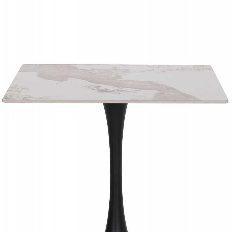 ΤΡΑΠΕΖΙ ΤΡΑΠΕΖΑΡΙΑΣ TETRAN HM18315.02 ΒΑΣΗ ΜΑΥΡΗ--SINTERED STONE PANDORA 80x80x73Υεκ