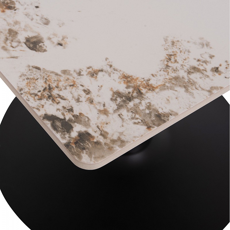 ΤΡΑΠΕΖΙ ΤΡΑΠΕΖΑΡΙΑΣ TETRAN HM18315.02 ΒΑΣΗ ΜΑΥΡΗ--SINTERED STONE PANDORA 80x80x73Υεκ