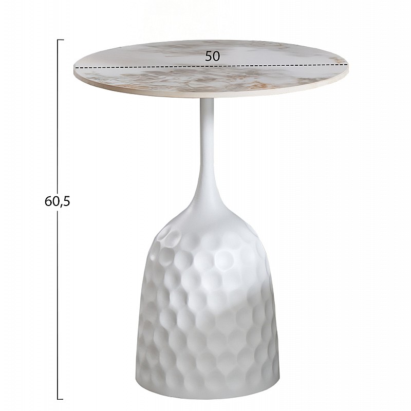 ΤΡΑΠΕΖΙ ΣΑΛΟΝΙΟΥ LONGSTEM HM18317.01 ΒΑΣΗ ΛΕΥΚΗ--SINTERED STONE CALACATA GOLD Φ50 ΤΡΑΠΕΖΙ ΣΑΛΟΝΙΟΥ LONGSTEM HM18317.01 ΒΑΣΗ ΛΕΥΚΗ--SINTERED STONE CALACATA GOLD Φ50