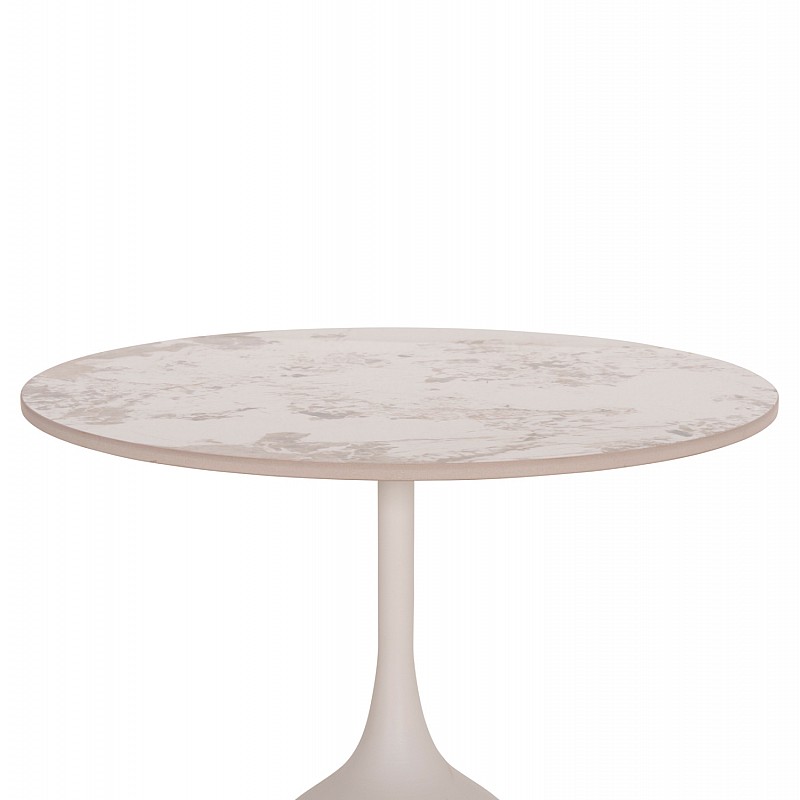 ΤΡΑΠΕΖΙ ΣΑΛΟΝΙΟΥ LONGSTEM HM18317.01 ΒΑΣΗ ΛΕΥΚΗ--SINTERED STONE CALACATA GOLD Φ50