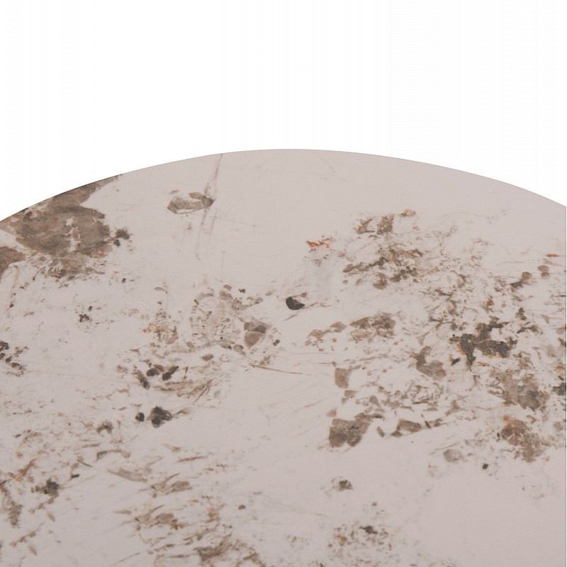 ΤΡΑΠΕΖΙ ΣΑΛΟΝΙΟΥ LONGSTEM HM18317.01 ΒΑΣΗ ΛΕΥΚΗ--SINTERED STONE CALACATA GOLD Φ50