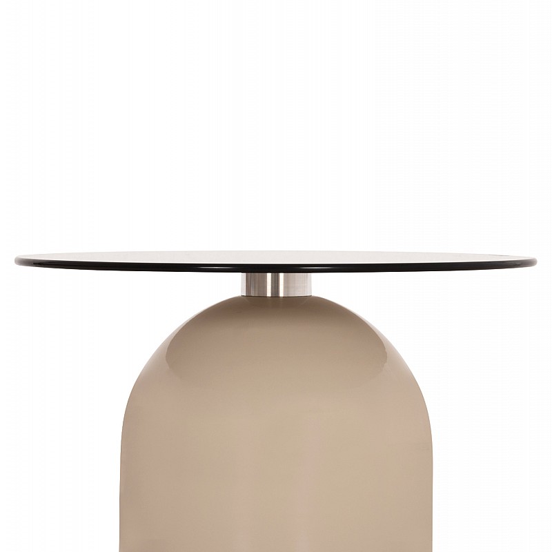 ΣΕΤ 2 ΤΡΑΠΕΖΙΑ ΣΑΛΟΝΙΟΥ BELLINS HM18314.04 ΜΠΕΖ ΜΕΤΑΛ.ΒΑΣΕΙΣ--ΓΥΑΛΙ Φ50εκ & Φ40εκ