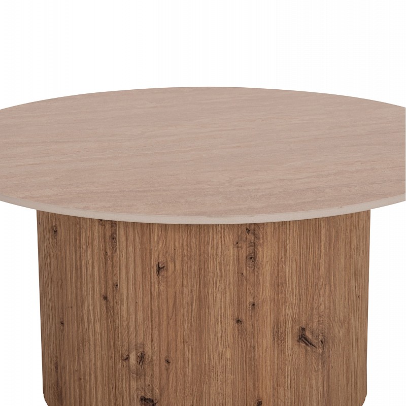 ΤΡΑΠΕΖΙ ΣΑΛΟΝΙΟΥ TWIL HM18325 ΚΕΡΑΜΙΚΟ TOP ΟΨΗ ΤΡΑΒΕΡΤΙΝΑΣ-MDF ΒΑΣΗ Φ80x40Υεκ