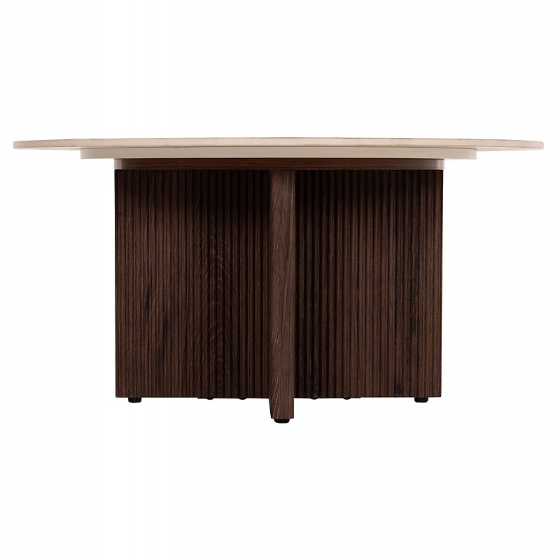 ΤΡΑΠΕΖΙ ΣΑΛΟΝΙΟΥ SKY HM18329 ΚΕΡΑΜΙΚΟ TOP ΟΨΗ ΤΡΑΒΕΡΤΙΝΑΣ-MDF ΒΑΣΗ Φ80x40Υεκ.