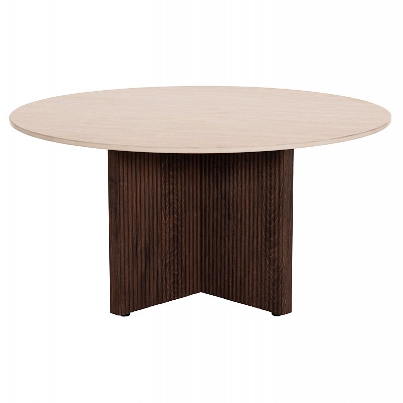 ΤΡΑΠΕΖΙ ΣΑΛΟΝΙΟΥ SKY HM18329 ΚΕΡΑΜΙΚΟ TOP ΟΨΗ ΤΡΑΒΕΡΤΙΝΑΣ-MDF ΒΑΣΗ Φ80x40Υεκ.