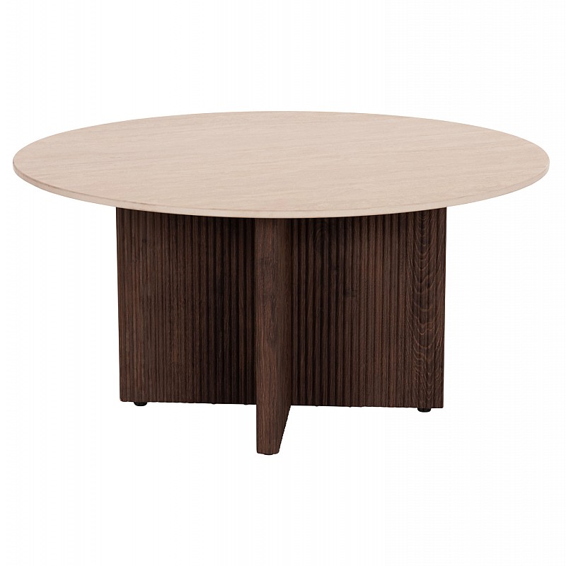 ΤΡΑΠΕΖΙ ΣΑΛΟΝΙΟΥ SKY HM18329 ΚΕΡΑΜΙΚΟ TOP ΟΨΗ ΤΡΑΒΕΡΤΙΝΑΣ-MDF ΒΑΣΗ Φ80x40Υεκ.