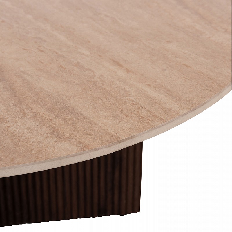 ΤΡΑΠΕΖΙ ΣΑΛΟΝΙΟΥ SKY HM18329 ΚΕΡΑΜΙΚΟ TOP ΟΨΗ ΤΡΑΒΕΡΤΙΝΑΣ-MDF ΒΑΣΗ Φ80x40Υεκ.