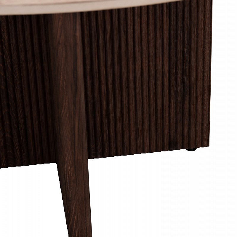 ΤΡΑΠΕΖΙ ΣΑΛΟΝΙΟΥ SKY HM18329 ΚΕΡΑΜΙΚΟ TOP ΟΨΗ ΤΡΑΒΕΡΤΙΝΑΣ-MDF ΒΑΣΗ Φ80x40Υεκ.