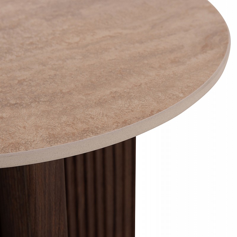 ΤΡΑΠΕΖΙ ΒΟΗΘΗΤΙΚΟ SKY HM18330 ΚΕΡΑΜΙΚΟ TOP ΟΨΗ ΤΡΑΒΕΡΤΙΝΑΣ-MDF ΒΑΣΗ ΚΑΦΕ Φ45x50Υεκ.