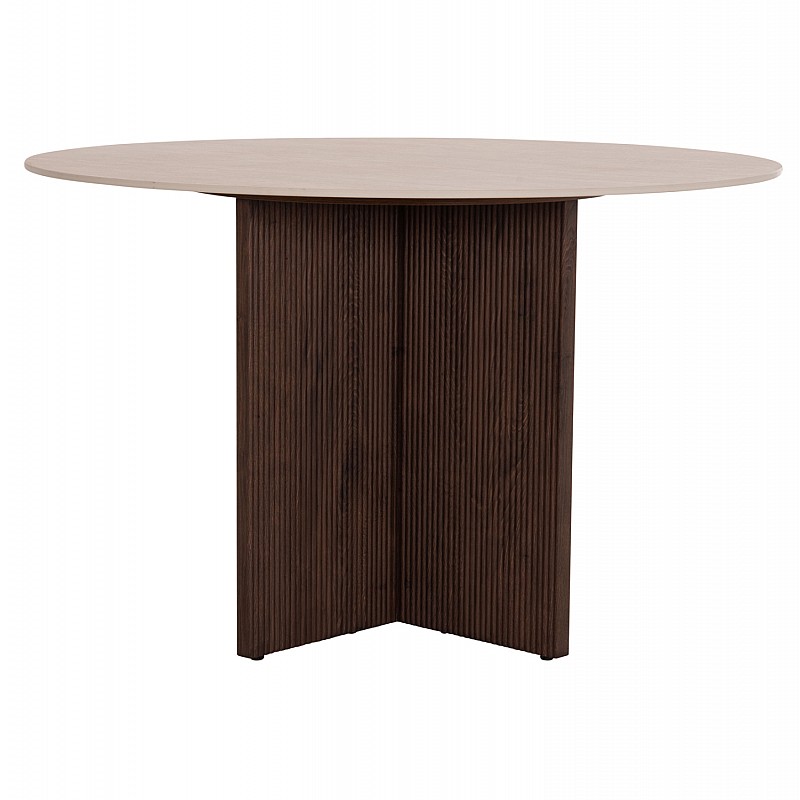 ΤΡΑΠΕΖΙ ΤΡΑΠΕΖΑΡΙΑΣ ΣΤΡΟΓΓΥΛΟ SKY HM18331 ΚΕΡΑΜΙΚΟ TOP ΟΨΗ ΤΡΑΒΕΡΤΙΝΑΣ Φ120x76Υεκ