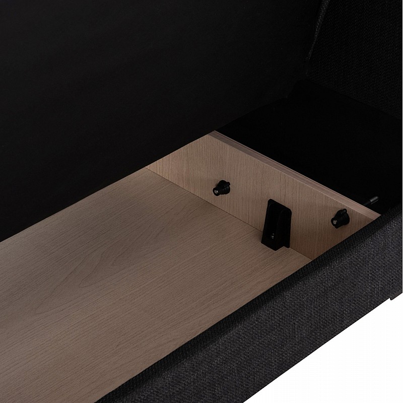 ΚΑΝΑΠΕΣ ΚΡΕΒΑΤΙ ΜΕ ΑΠΟΘ.ΧΩΡΟ ΔΙΘΕΣΙΟΣ NIKKO HM3293.01 ΓΚΡΙ ΥΦΑΣΜΑ 144x75x84Υεκ.