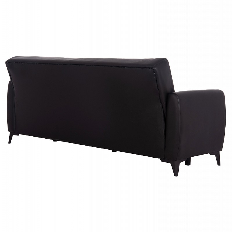 ΚΑΝΑΠΕΣ ΚΡΕΒΑΤΙ ΜΕ ΑΠΟΘ.ΧΩΡΟ TΡΙΘΕΣΙΟΣ NIKKO HM3292.11 ΜΑΥΡΟ PU 207x80x82Υεκ.