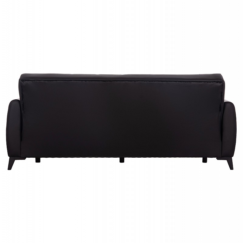 ΚΑΝΑΠΕΣ ΚΡΕΒΑΤΙ ΜΕ ΑΠΟΘ.ΧΩΡΟ TΡΙΘΕΣΙΟΣ NIKKO HM3292.11 ΜΑΥΡΟ PU 207x80x82Υεκ.