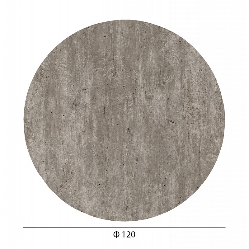 ΕΠΙΦΑΝΕΙΑ ΤΡΑΠΕΖΙΟΥ HPL ΣΤΡΟΓΓΥΛΗ HM6351.37 CONCRETE Φ120εκ.