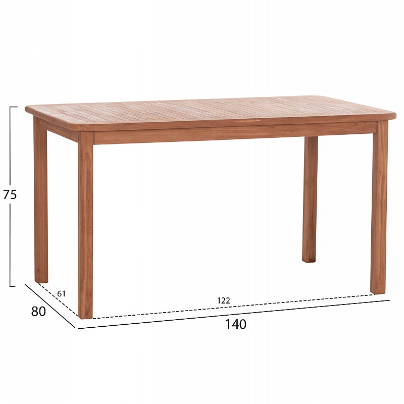 ΤΡΑΠΕΖΙ ΟΡΘΟΓΩΝΙΟ PRESSCOT HM18123 ΞΥΛΟ TEAK--ΦΥΣΙΚΟ 140x80x76Υεκ. ΤΡΑΠΕΖΙ ΟΡΘΟΓΩΝΙΟ PRESSCOT HM18123 ΞΥΛΟ TEAK--ΦΥΣΙΚΟ 140x80x76Υεκ.